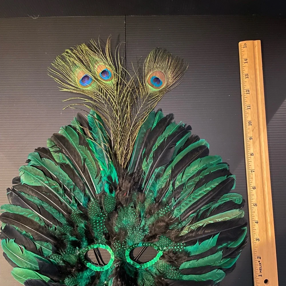 Mardi Gras mask- pics have ruler to show size. Is in perfect condition
